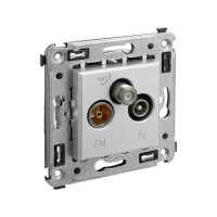 4404533 - ДКС Розетка TV-FM-SAT в стену, "Avanti", "Закаленная сталь"