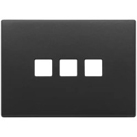 Vimar Накладка плоская, 3 модуля на 3 кнопки, Flat, антрацит, 22683.3.03
