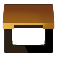 Крышка откидная для штепсельных розеток с платой 50?50 мм; золото, LS990KLGGO