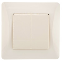 GUSI Ugra МЕХАНИЗМ Выкл. 2кл., скрытая установка, 10А, 250В. Цвет: бежевый., С11В2-003