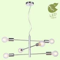 LUSSOLE HURON Люстра подвесная, цвет основания - хром, 6x10W E27, GRLSP-8154