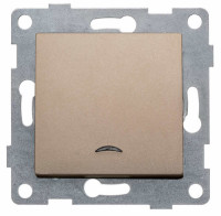 GUSI Ugra МЕХАНИЗМ Выкл. 1кл. (инд), скрытая установка, 10А, 250В. Цвет : шампань., С11В18-027