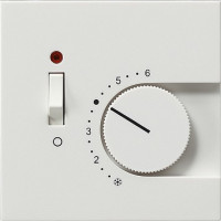 0393112 Gira Терморегулятор с размыкающим контактом 24V/10 (4)A и контрольной лампой