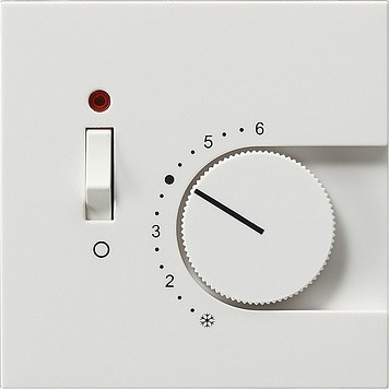 0393112 Gira Терморегулятор с размыкающим контактом 24V/10 (4)A и контрольной лампой