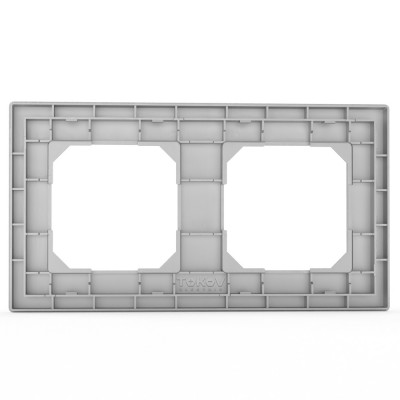 Рамка 2-м Pixel универс. алюм. TOKOV ELECTRIC TKE-PX-RM2-C03