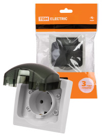 Розетка 2П+З скрытой установки IP54 16А "Вуокса" TDM Electric, SQ1803-0108