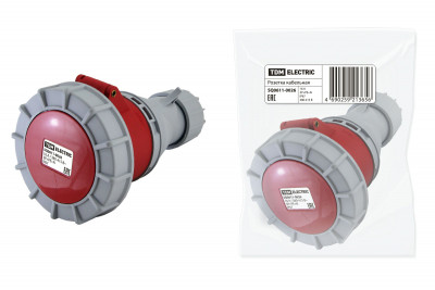 Розетка кабельная IP67 16А 3Р+РЕ+N 380В TDM Electric, SQ0611-0026
