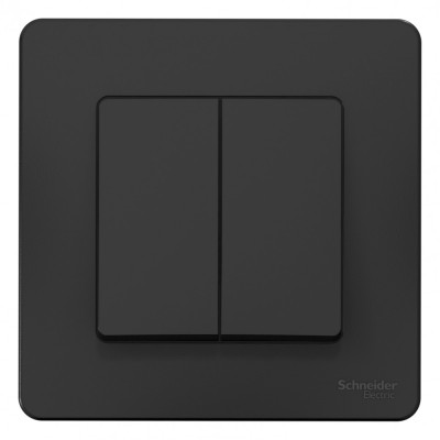 BLANCA С/У 2-клавишный ВЫКЛЮЧАТЕЛЬ (cх.5), 10А, 250B, АНТРАЦИТ