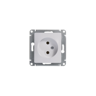 GLOSSA РОЗЕТКА без заземления, 16А, механизм, БЕЛЫЙ