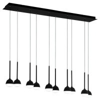 39713 Светод подвес NUCETTO, 10x4,5W(LED), сталь, черный//пластик, прозрачный