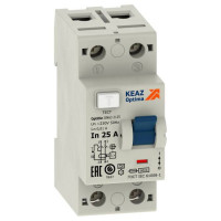 ВДТ без защиты от сверхтоков OptiDin DM63-2425-A-УХЛ4 (2P, 25, 300mA), КЕАЗ, 254268