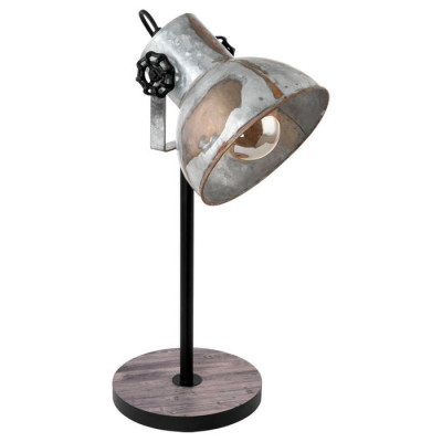 49718 Настольная лампа BARNSTAPLE, 1х40W (E27), ?180, B175, H400, дерево, сталь, патина, чер