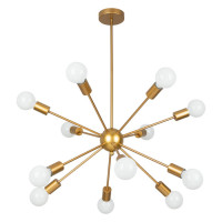 Arte Lamp ALASTOR, Люстра, цвет арматуры - ПОЛИРОВАННАЯ МЕДЬ, цвет плафона/декора - , 12х40W E27, A6702PL-12PB