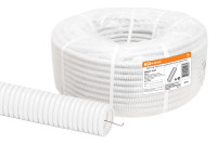 Труба гофр. ПВХ d 20 с зондом (50 м) легкая, белая TDM Electric, SQ0401-0320