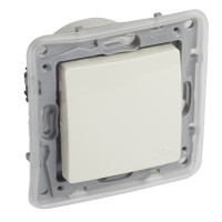 Legrand Переключатель одноклавишный IP44 - Legrand Etika - 10А 250В безвинтовые зажимы - слоновая кость, 672300