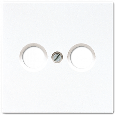 Крышка для TV-FM-розеток, фиксация винтом; термопласт; белый; LS990, LS990TVWW