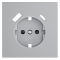 Накладка для розетки с заземлением и защитными шторками, с USB A+C, S70 (серый), VLS001016