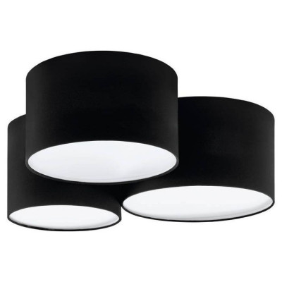 99508 Светильник потолочный PASTORE 2, 3x60W, E27, L610, B495, H255, cталь/текстиль, белый/черный