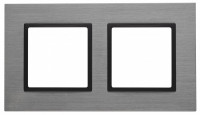 ЭРА 14-5202-42 Elegance Титан/антрацит Металл Рамка 2-ая