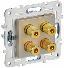 SKANDY Аудиорозетка 4-мест. SK-A01Sh шамп. IEK, SK-S40-K37