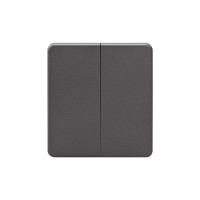 Выключатель ROUND 2 кл проходной (переключатель) 10А с/у титан KRANZ, KR-78-0709-2