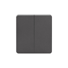 Выключатель ROUND 2 кл проходной (переключатель) 10А с/у титан KRANZ, KR-78-0709-2