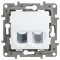 672252 - Розетка двойная RJ11+RJ45 категория 5e UTP - Legrand Etika - белый, Legrand