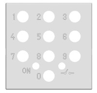 N2253.5 AN - Накладка для механизма выключателя с кодовой панелью, 2-модульная, серия Zenit, цвет антрацит