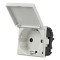 N2288.1 BL - Розетка SCHUKO с заземлением, с крышкой, со шторками, 16А / 250В, серия Zenit, цвет альпийский белый - 2CLA228810N1101