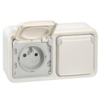 Legrand Двухместная монтажная коробка - Программа Plexo - белый - 2 поста - горизонтальная установка, 069690