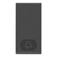 Vimar Клавиша 1M с символом "звонок" карбон матовый, 09021.C.CM Vimar Клавиша 1M с символом "звонок" карбон матовый, 09021.C.CM