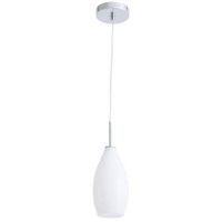 Arte Lamp BICCHIERE, Подвес, цвет арматуры - ХРОМ, цвет плафона/декора - БЕЛЫЙ, 1х40W E14, A4282SP-1CC