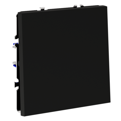 Выключатель с самовозвратом встраиваемый VOLTUM S70 одноклавишный 10А, (черный матовый), VLS010608