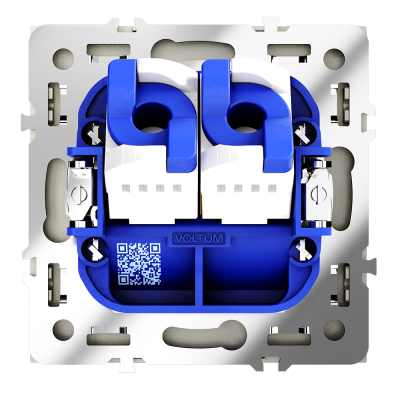 Розетка компьютерная встраиваемая VOLTUM S70 двойная RJ45+RJ45 кат.6, (шелк), VLS060204