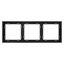 Рамка пластиковая VOLTUM S70 на 3 поста, (черный матовый), VLS100308