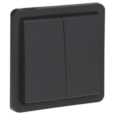 Niko Hydro Черный Кнопка 2-клавишная NO or NC, IP55, пруж клеммы, 761-35005