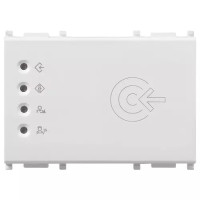 Vimar Считыватель транспондерных ключей, устанавливаемый снаружи комнат, стандарт KNX, 2 выхода реле NO 4 A 24 V~, 2 входа, питание 12-24 V~ 50-60 Hz e 12-2, 14457.TR