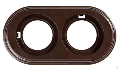 Bironi Рамка 2-х постовая, пластик, цвет коричневый, BF1-620-22