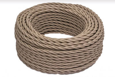 Bironi Провод 2*0,75 Капучино (матовый) 10м, B1-422-716-10