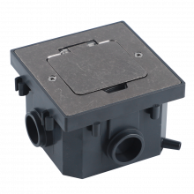 Donel Лючок 2 мод. (1 мод. 45х45 мм.), оцинкованная сталь, IP44, (с уст. набором), DFB2MRNFA