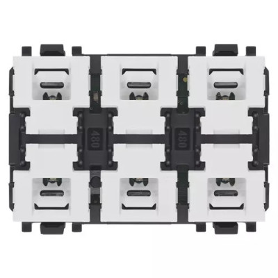 Vimar Механизм с 6 кнопками 1P NO 24V 3M, 30407