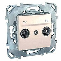 РОЗЕТКА TV/ FM, проходная, БЕЖЕВЫЙ