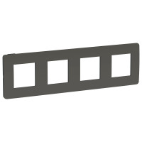 NU280822 - SE UNICA STUDIO РАМКА 4-постовая, ДЫМЧАТО-СЕРЫЙ/антрацит, Schneider Electric