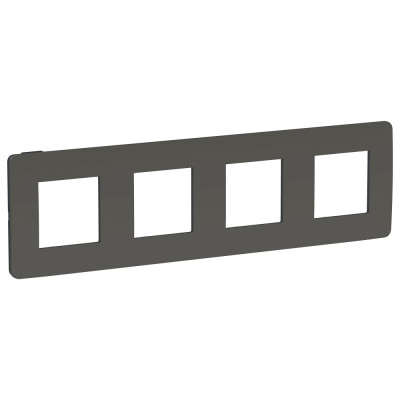 NU280822 - SE UNICA STUDIO РАМКА 4-постовая, ДЫМЧАТО-СЕРЫЙ/антрацит, Schneider Electric