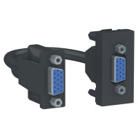 NU343254 - Unica modular розетка hd15 female (vga), 1 модуль, антрацит NU343254 - Unica modular розетка hd15 female (vga), 1 модуль, антрацит