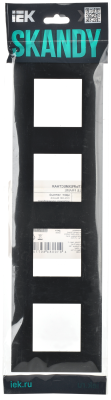 SKANDY Рамка 4-мест. SK-F04Bl черн. IEK, SK-M42-K02