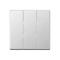 Тройная клавиша для балансирных механизмов выключателей (кнопок); термопласт; алюминий; A500, A593BFAL