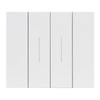 Выключатель 2-клавишный с подсветкой, Meiton, цвет белый