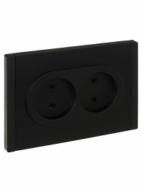 FORTE&PIANO Роз. 2-я без з/к с з/ш б/к 10А FP125 чер. IEK, FP-R23-10-1-K02