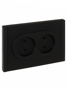 FORTE&PIANO Роз. 2-я без з/к с з/ш б/к 10А FP125 чер. IEK, FP-R23-10-1-K02